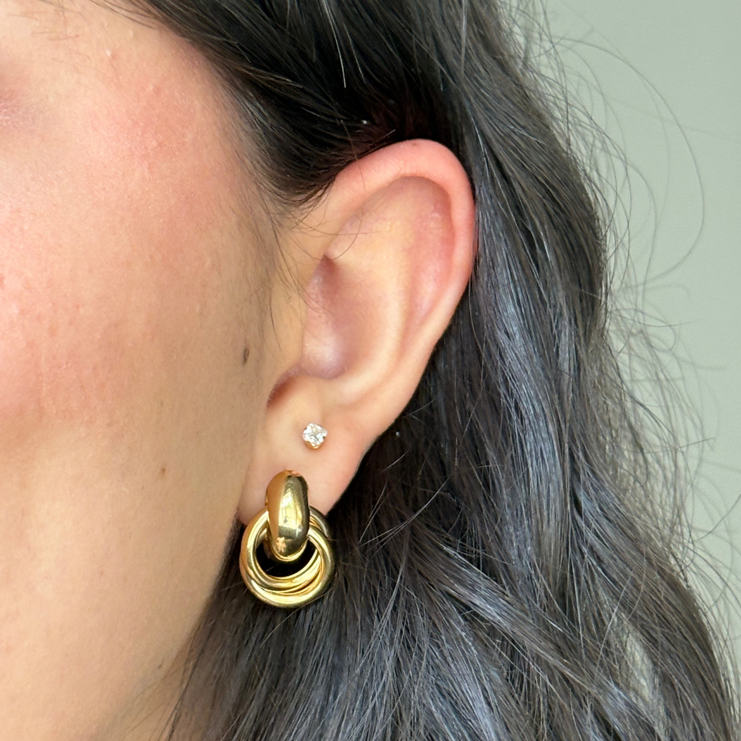 Gold Buckle Earrings