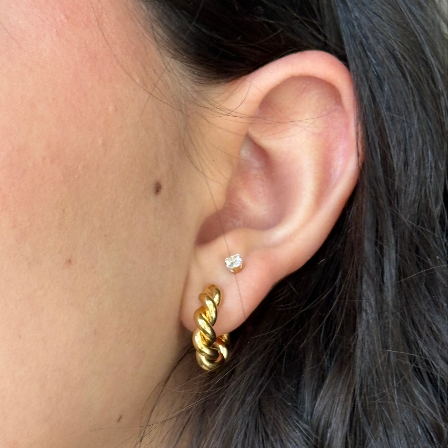 twisted gold earrings