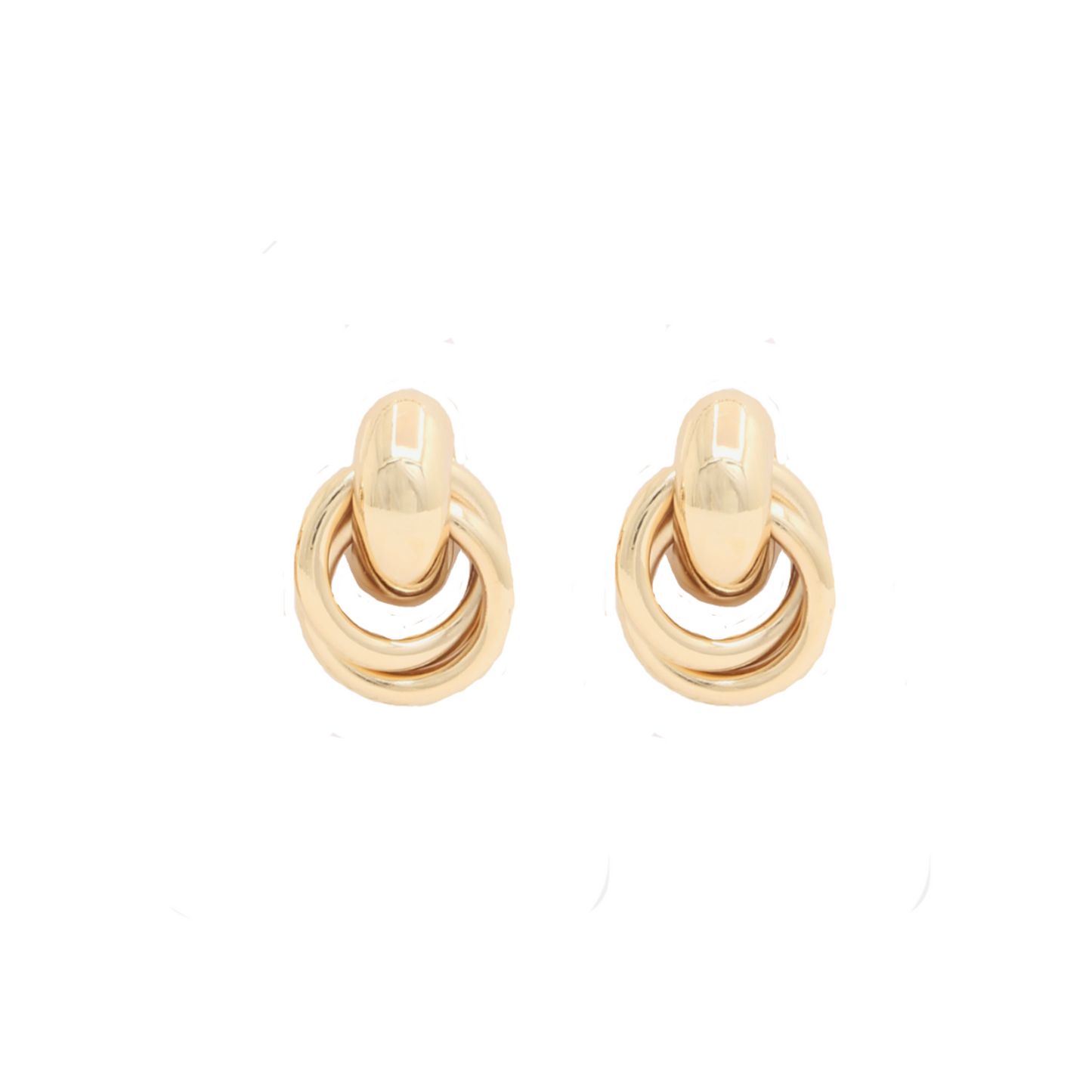 Gold Buckle Earrings