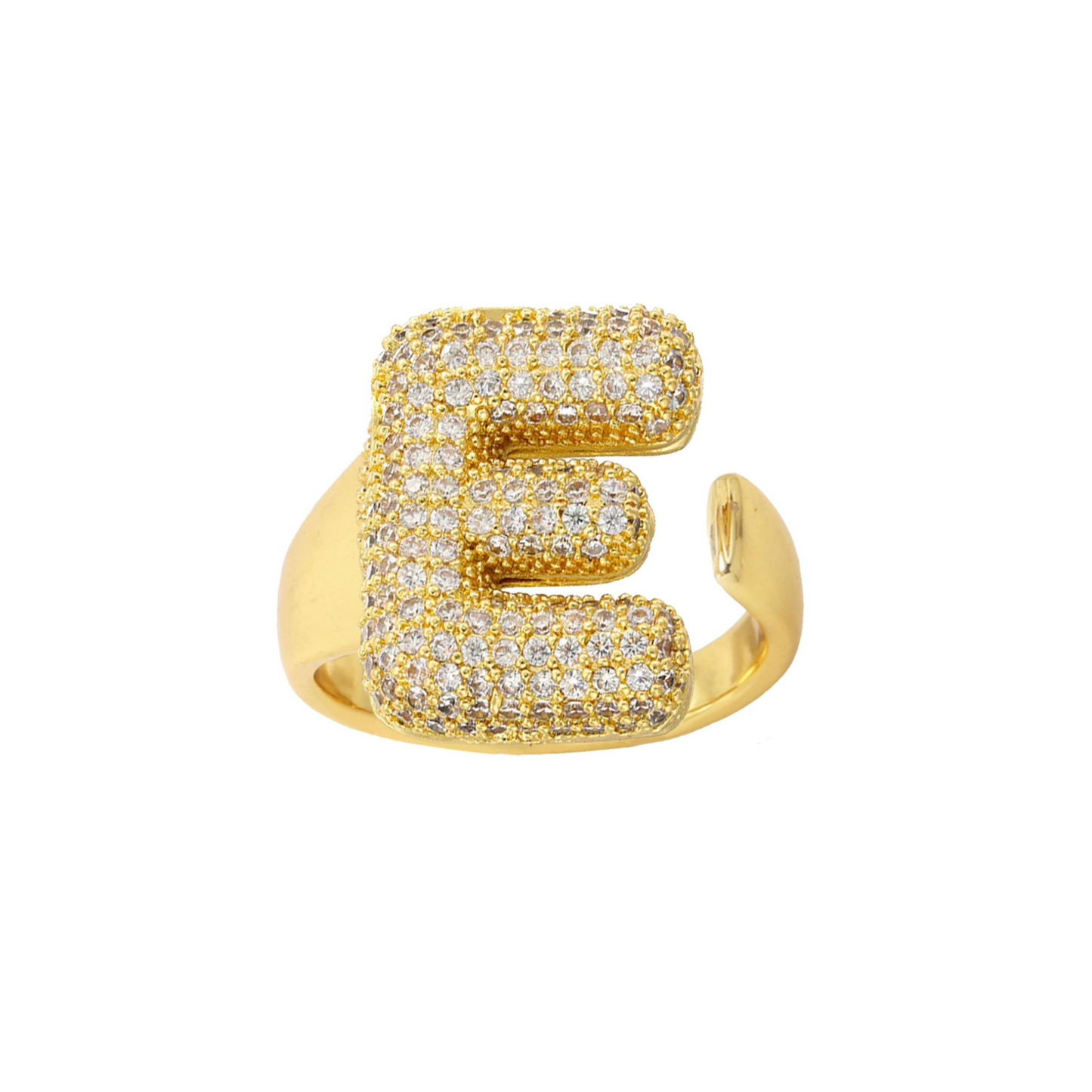 Jumbo Initial Gold Ring