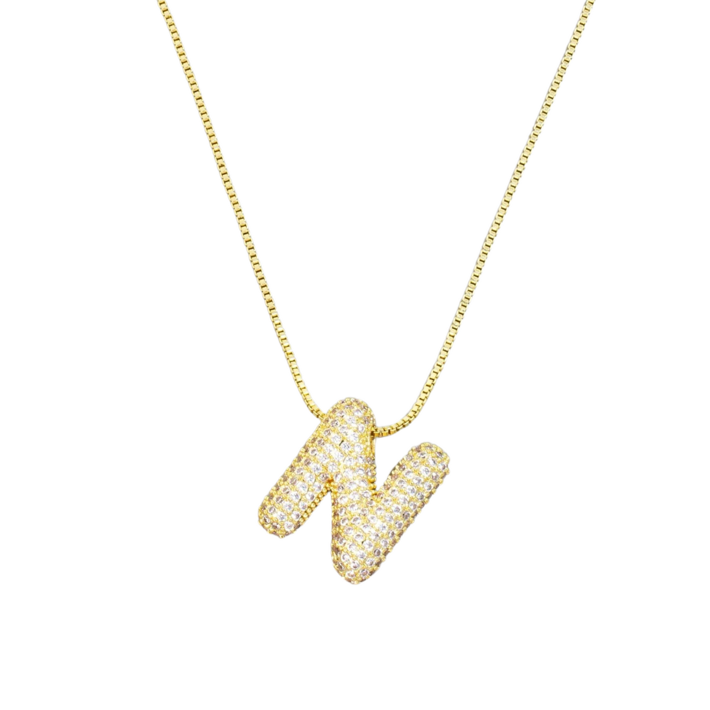 Jumbo Initial Gold Necklace