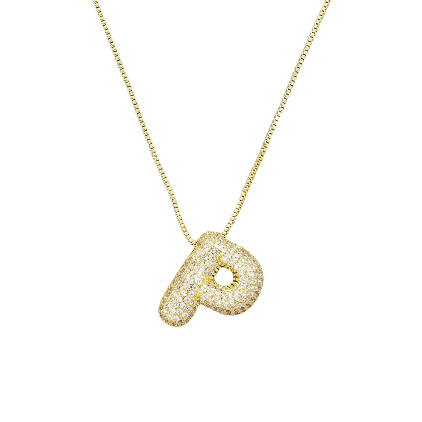 Jumbo Initial Gold Necklace