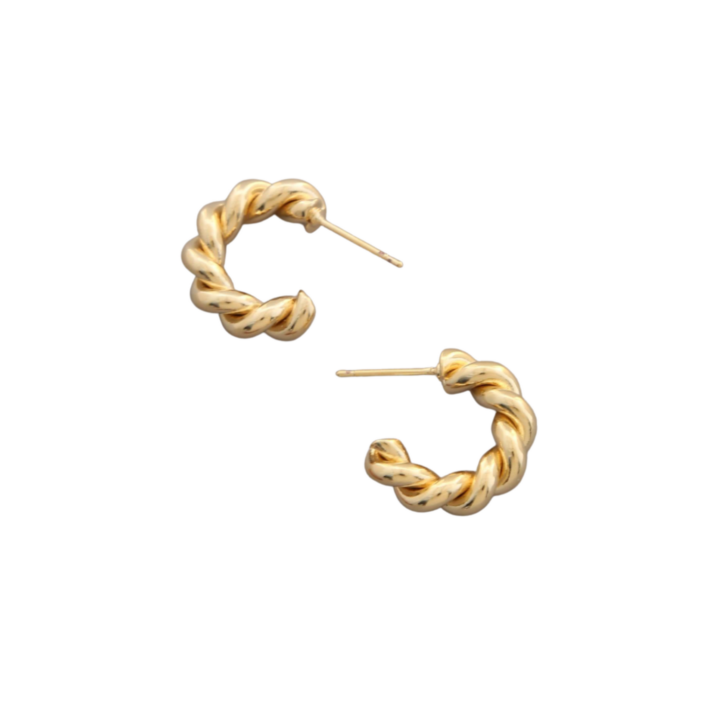 twisted gold earrings