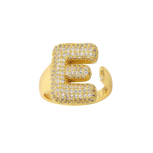 Jumbo Initial Gold Ring